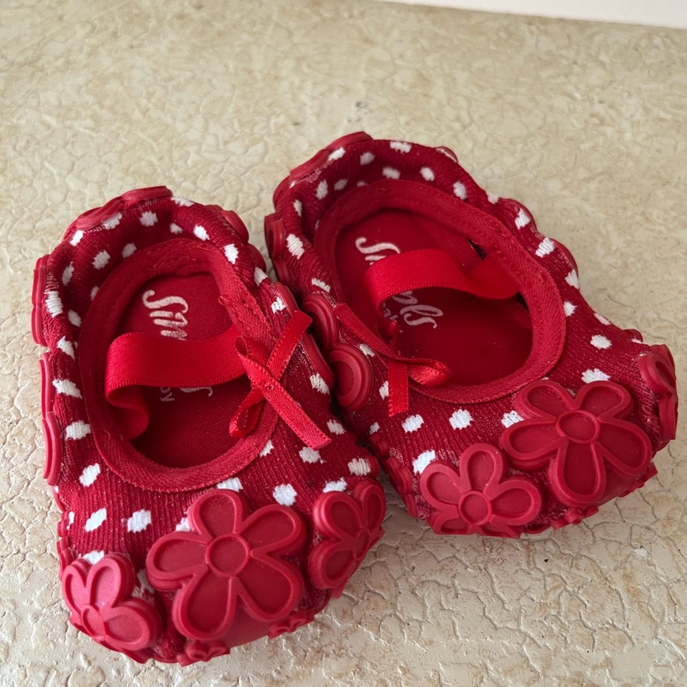 Simpls -non slip gripper sock/ shoe -Made in Brazil-2 sizes available-Red/white
